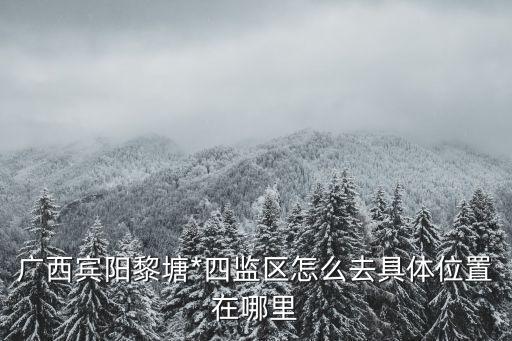 廣西賓陽(yáng)黎塘*四監(jiān)區(qū)怎么去具體位置在哪里