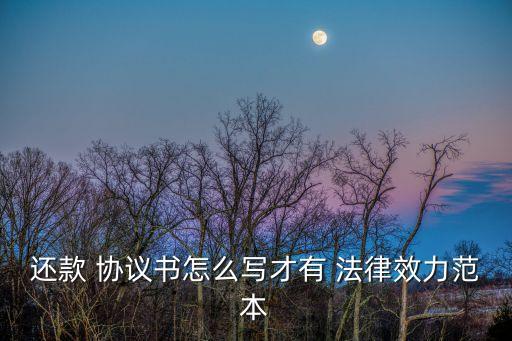 具有法律效應(yīng)的協(xié)議書范文模板