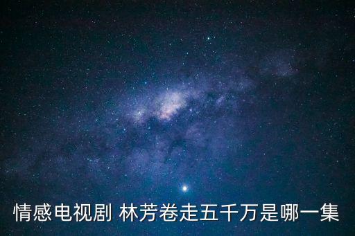 情感電視劇 林芳卷走五千萬是哪一集