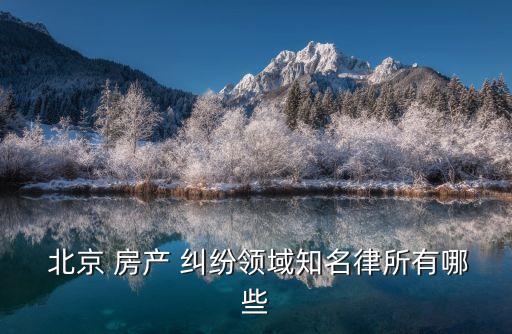  北京 房產(chǎn) 糾紛領(lǐng)域知名律所有哪些
