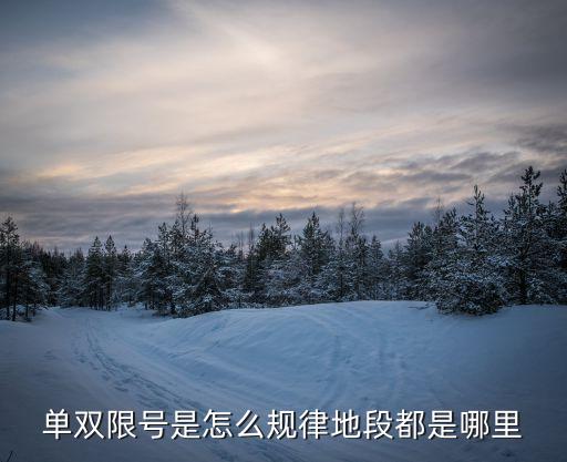 限號(hào)規(guī)則，單雙限號(hào)是怎么規(guī)律地段都是哪里