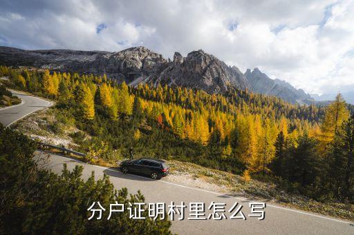 分戶證明村里怎么寫(xiě)，農(nóng)村兄弟分戶證明怎么寫(xiě)