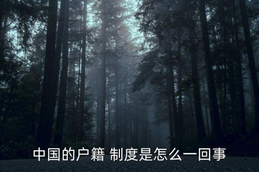 戶口制度,戶籍制度什么時(shí)候開始的