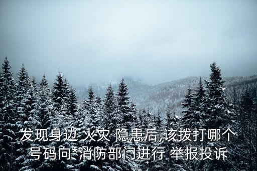火災(zāi)隱患舉報(bào)電話是多少,平頂山地區(qū)火災(zāi)隱患舉報(bào)電話是多少