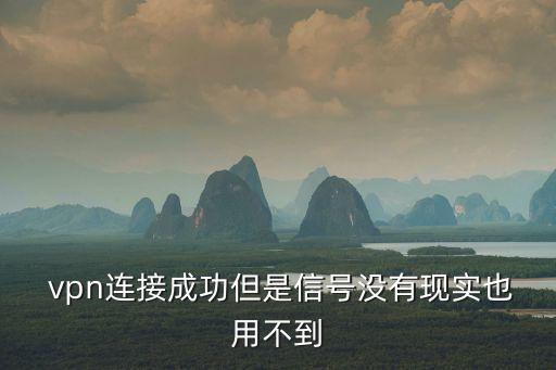  vpn連接成功但是信號沒有現(xiàn)實也用不到