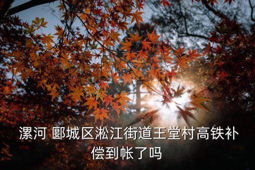  漯河 郾城區(qū)淞江街道王堂村高鐵補(bǔ)償?shù)綆ち藛? class=