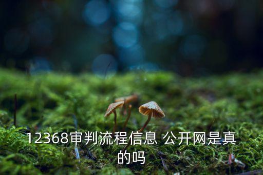 12368審判流程信息 公開網(wǎng)是真的嗎