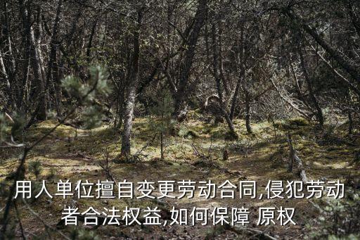 用人單位擅自變更勞動(dòng)合同,侵犯勞動(dòng)者合法權(quán)益,如何保障 原權(quán)