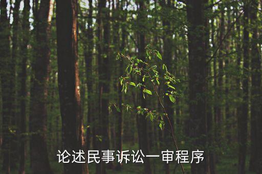民事一審，什么叫第一審民事案件