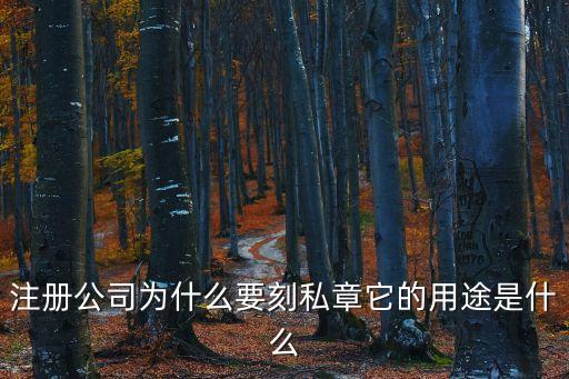 注冊公司為什么要刻私章它的用途是什么