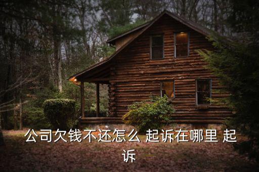  公司欠錢不還怎么 起訴在哪里 起訴