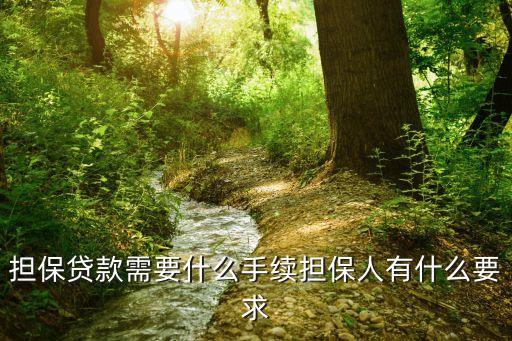 擔保借款，擔保貸款需要什么手續(xù)擔保人有什么要求