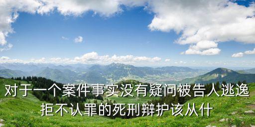 死刑辯護，對于一個案件事實沒有疑問被告人逃逸拒不認罪的死刑辯護該從什