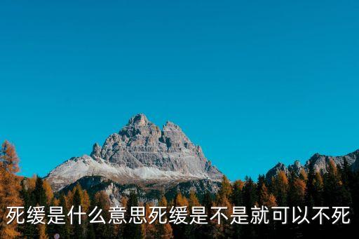 死緩是什么意思，判處死緩是什么意思