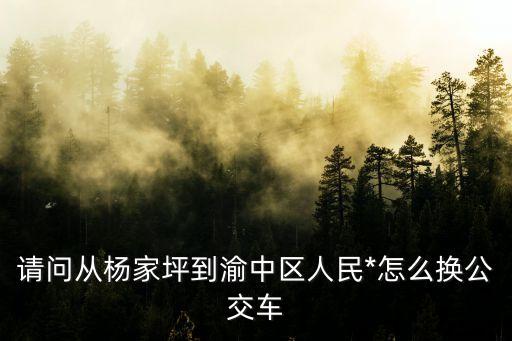 請問從楊家坪到渝中區(qū)人民*怎么換公交車