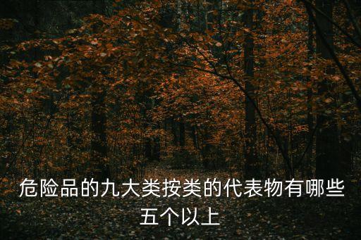9類危險品,九大類危險品一覽表