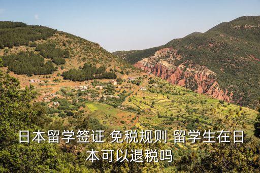 日本留學簽證 免稅規(guī)則 留學生在日本可以退稅嗎