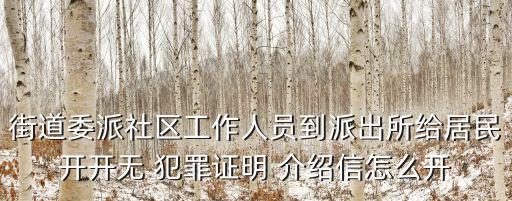 無犯罪記錄介紹信,單位出具無犯罪記錄介紹信
