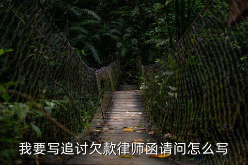 我要寫追討欠款律師函請(qǐng)問怎么寫