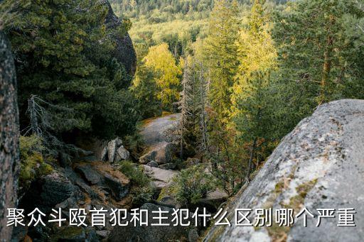 首犯，聚眾斗毆首犯和主犯什么區(qū)別哪個(gè)嚴(yán)重