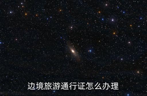 邊境旅游通行證怎么辦理