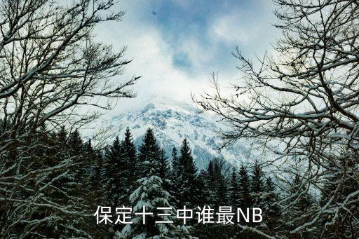 錢(qián)云會(huì)，保定十三中誰(shuí)最NB