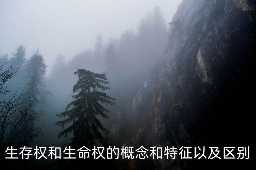 生存權(quán)和生命權(quán)的概念和特征以及區(qū)別