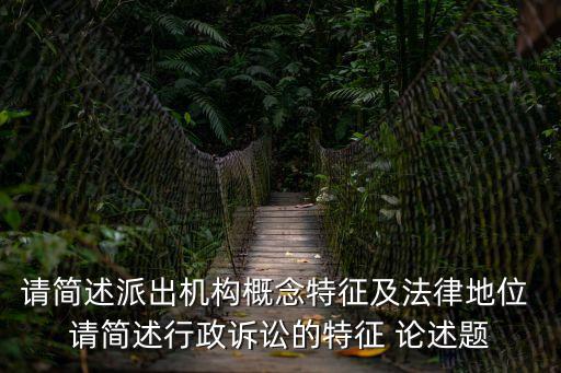 請(qǐng)簡(jiǎn)述派出機(jī)構(gòu)概念特征及法律地位 請(qǐng)簡(jiǎn)述行政訴訟的特征 論述題