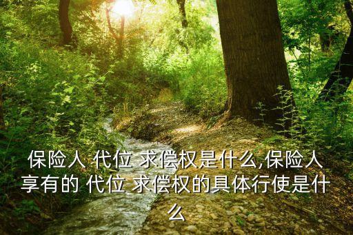 代位求償權