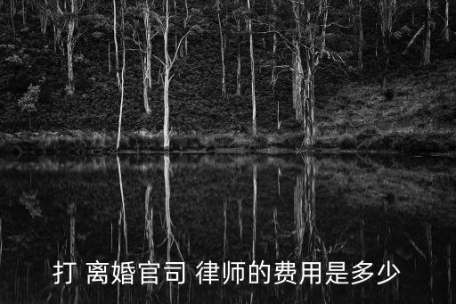 打 離婚官司 律師的費用是多少
