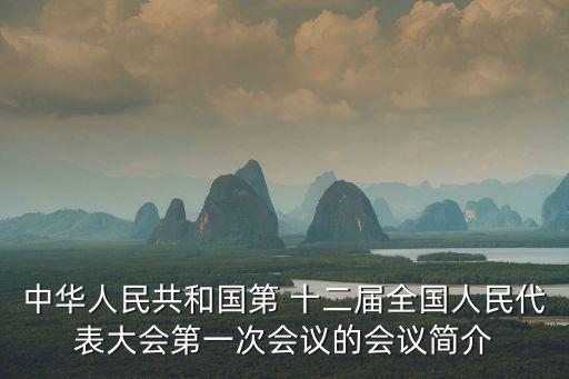 十二屆人大,十三屆人大一次會(huì)議