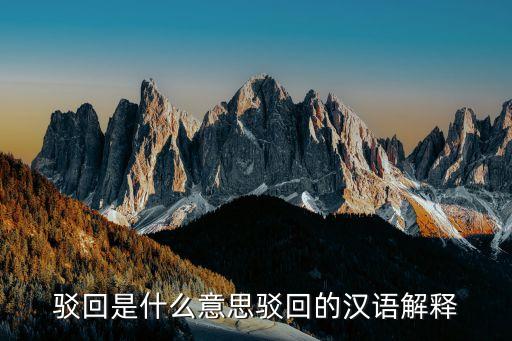 駁回是什么意思駁回的漢語解釋