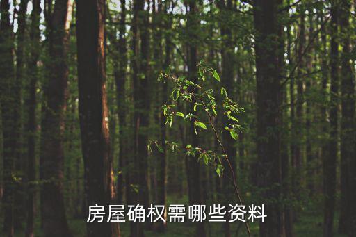 房屋確權(quán)，房屋確權(quán)需哪些資料