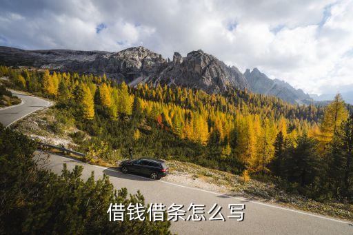 借錢借條怎么寫