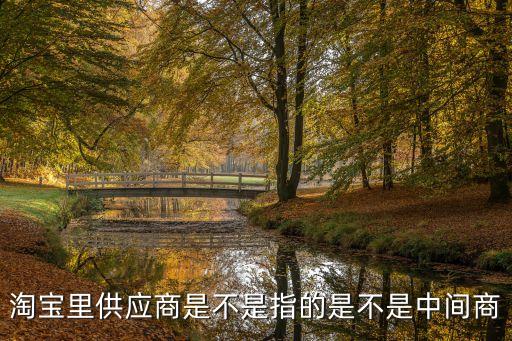淘寶供貨商，淘寶里供應(yīng)商是不是指的是不是中間商