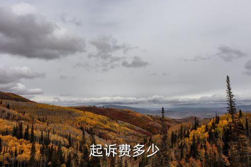 訴訟費標準，訴訟費的收費標準