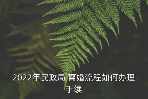 協(xié)議離婚的程序怎么走2022