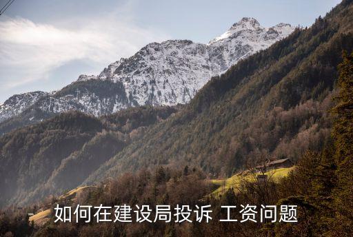 工地拖欠工資找住建局