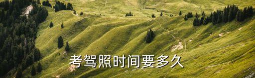考駕照時間要多久