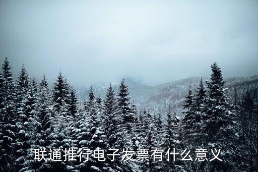 電子發(fā)票有什么用，聯(lián)通推行電子發(fā)票有什么意義
