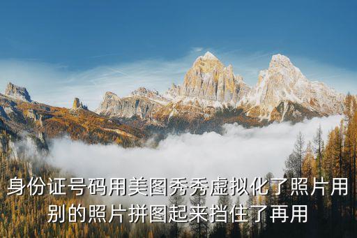身份證號碼用美圖秀秀虛擬化了照片用別的照片拼圖起來擋住了再用