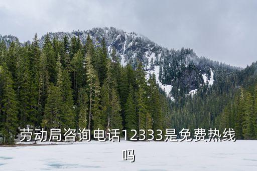 勞動(dòng)局免費(fèi)咨詢，勞動(dòng)局咨詢電話12333是免費(fèi)熱線嗎