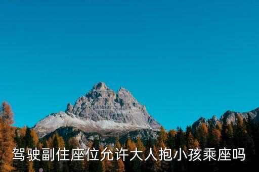 副駕駛可以抱小孩嗎，駕駛副住座位允許大人抱小孩乘座嗎
