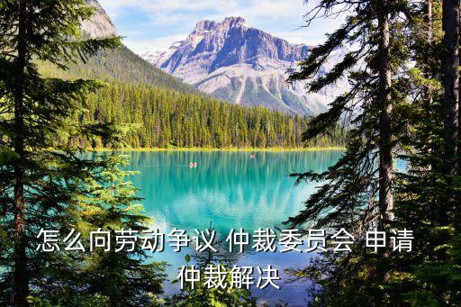 怎么向勞動爭議 仲裁委員會 申請 仲裁解決