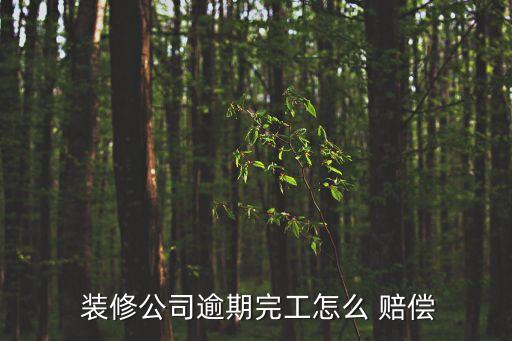  裝修公司逾期完工怎么 賠償