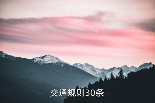 交通安全規(guī)則，交通安全有什么規(guī)則啊