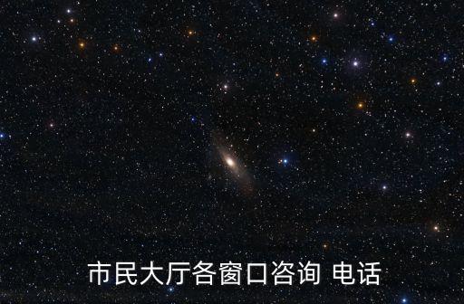  市民大廳各窗口咨詢 電話