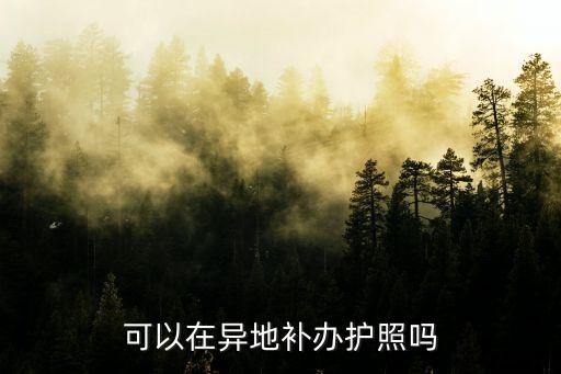 可以在異地補辦護照嗎