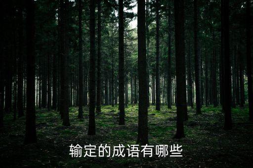 輸定的成語有哪些