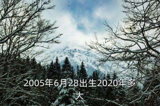 2005年6月28出生2020年多大
